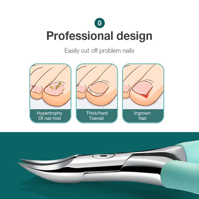 Toenail Clippers Anti Splash Stainless Steel Pedicure Tools