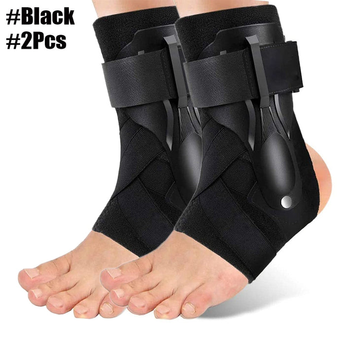 2 Pcs Adjustable Sports Ankle Compression Brace For Cycling Running Basketball