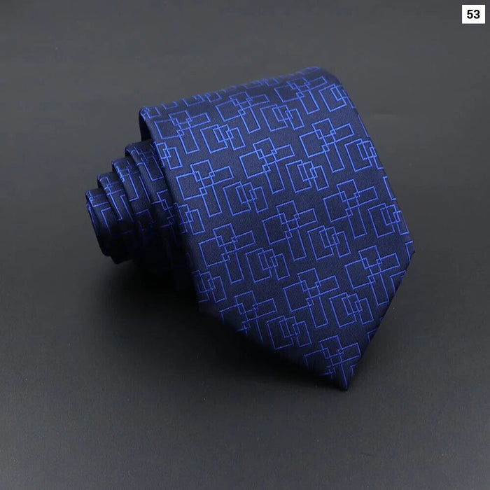 Classic Jacquard Plaid Tie For Business Weddings And Daily Wear