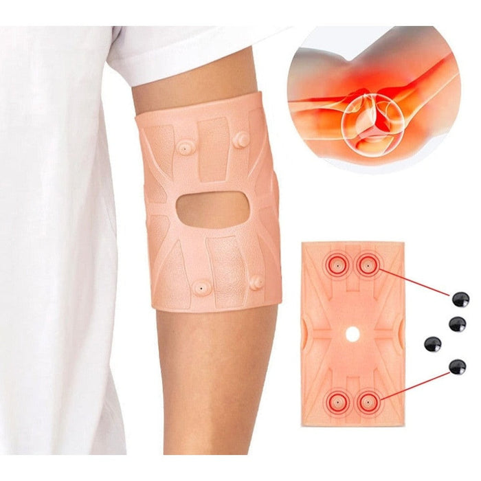 Silicone Gel Magnetotherapy Elbow Compression Brace for Joint Pain Relief Tendonitis