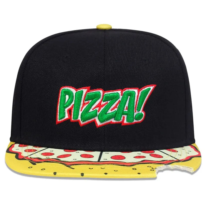 Embroidered Pizza Print Baseball Cap / Hat