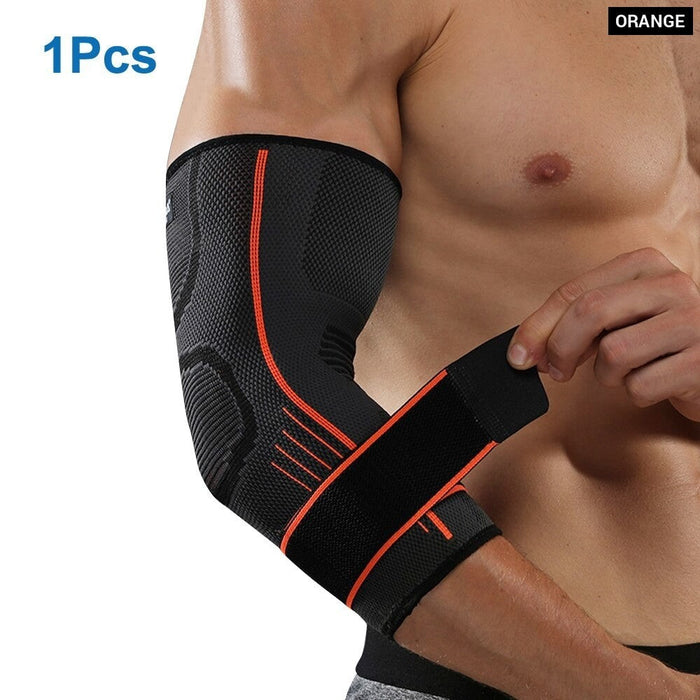 1 Pc Elastic Elbow Protective Bandage Absorb Sweat Pad For Basketball