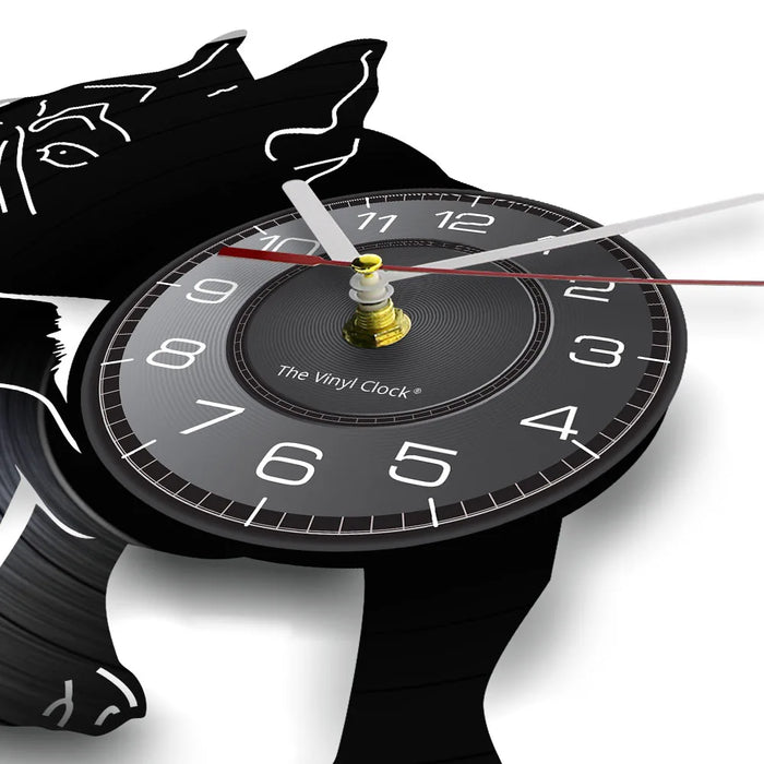 French Bulldog Vinyl Record Wall Clock