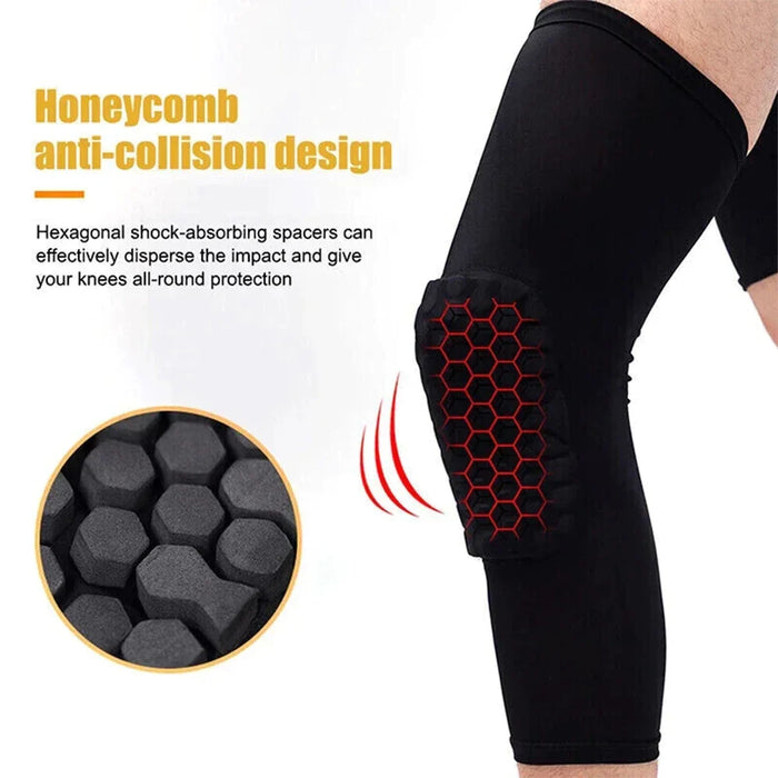 1 Pair Honeycomb Knee Pads Compression Sleeves For Men Women