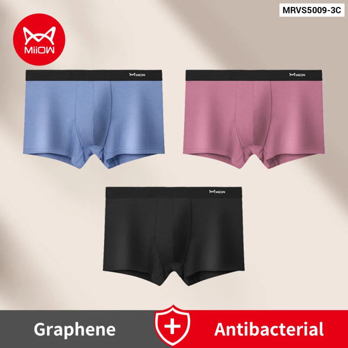 Pack Of 3 Modal Mens Boxer Shorts Antibacterial Breathable