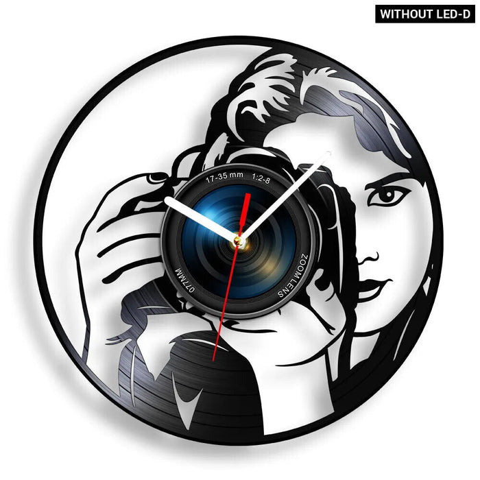 Pographers Vinyl Record Wall Clock