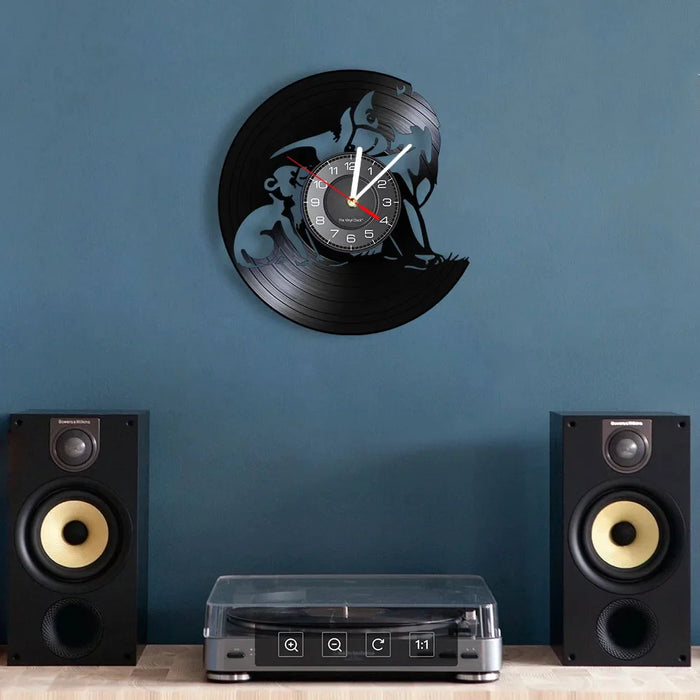 Wildlife Vinyl Record Wall Clock