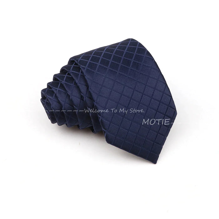 Blue Striped Necktie For Weddings And Parties