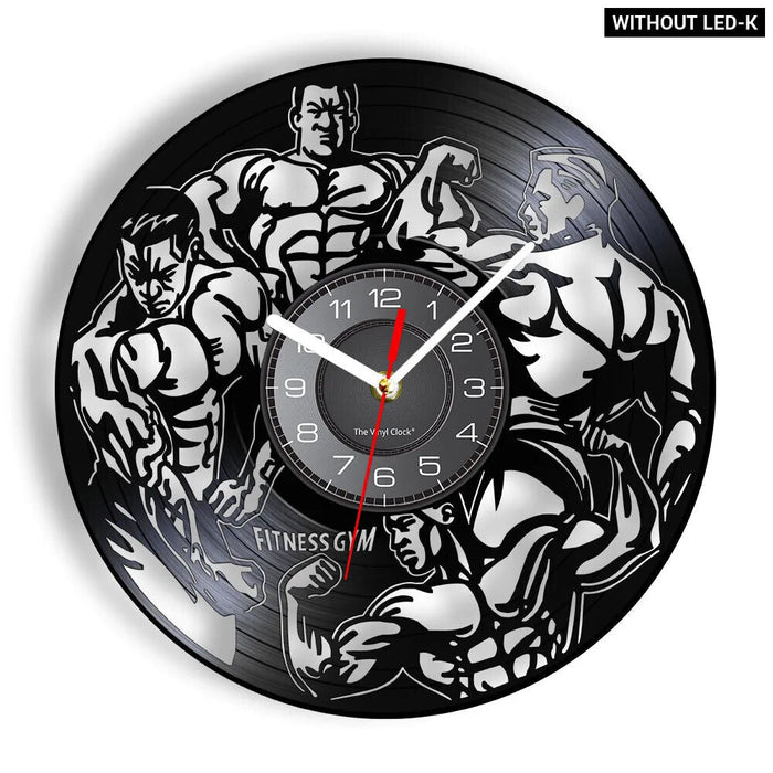Motivational Fitness Vinyl Record Clock