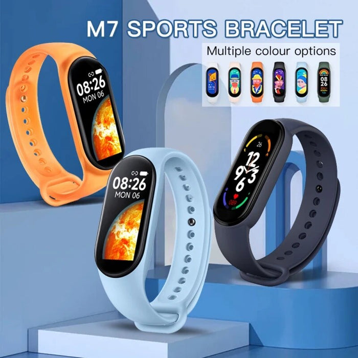 M7Smart Wristwatch Colour Screen Movement Bluetooth Pedometer Alarm Clock Information Push Male And Female Students Couple