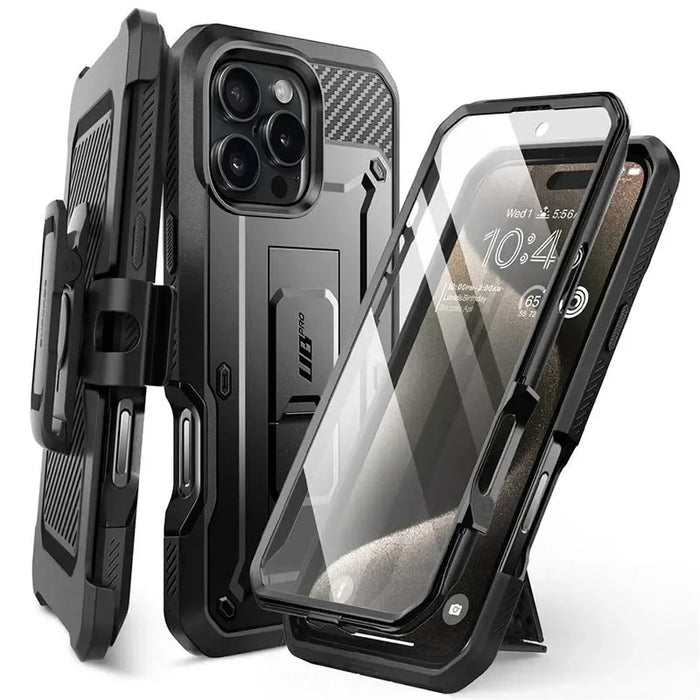 For Iphone 16 Pro Max 6.8" Ub Pro Full-Body Heavy Duty Rugged Phone Case With Built-In Screen Protector