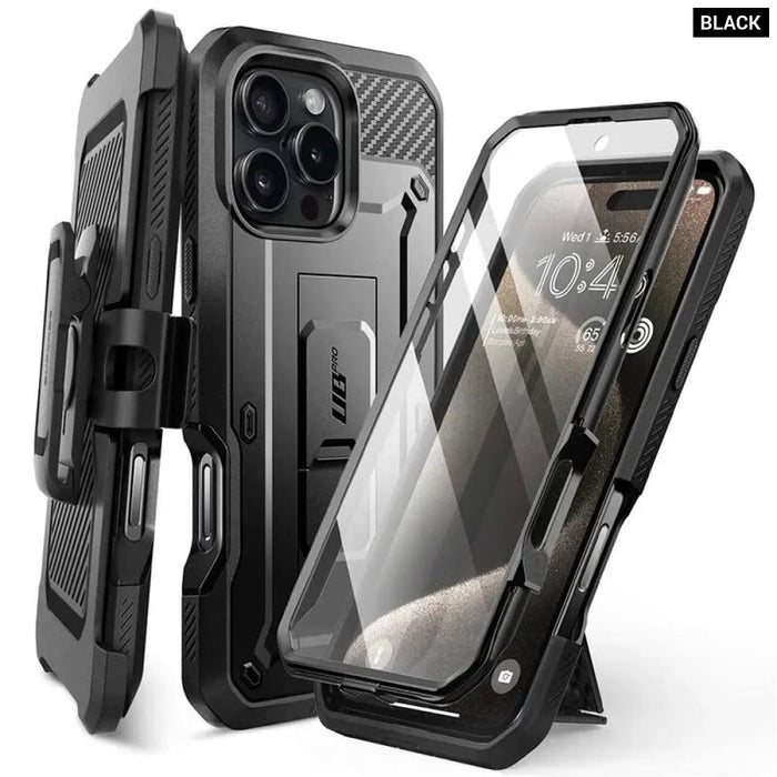 For Iphone 16 Pro Max 6.8" Ub Pro Full-Body Heavy Duty Rugged Phone Case With Built-In Screen Protector