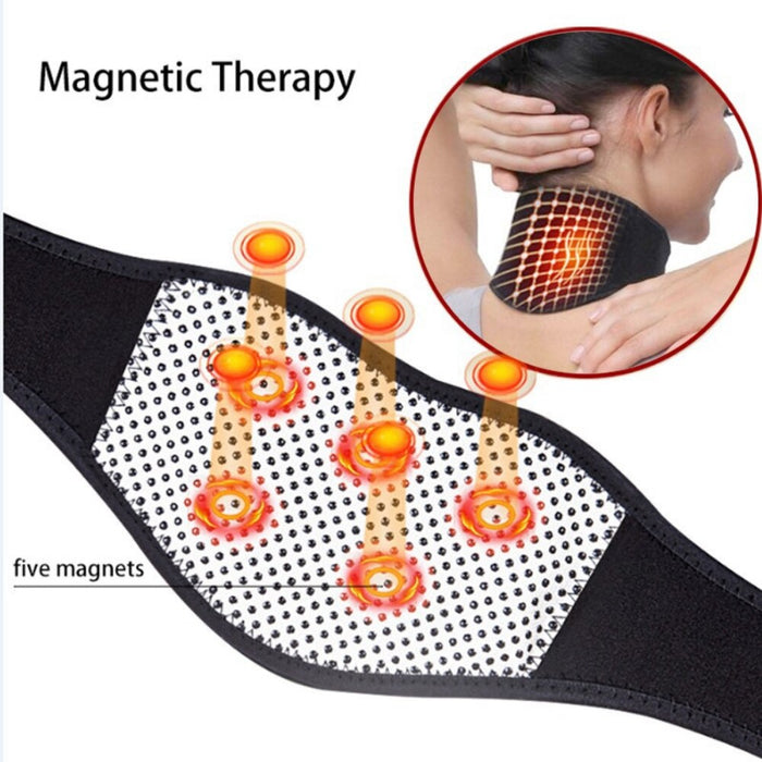 Self Heating Magnetic Therapy Neck Wrap Belt For Pain Relief Cervical Vertebra