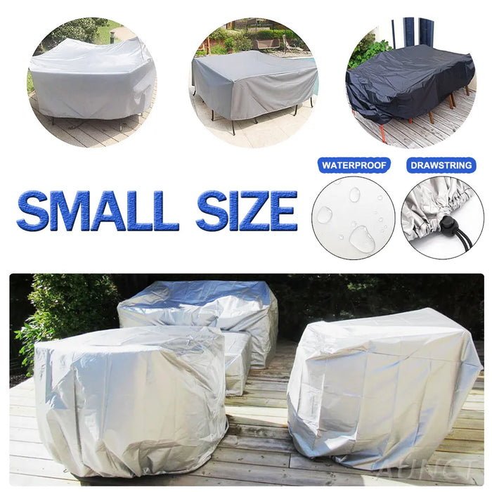 Small Sizes Waterproof Outdoor Garden Furniture Covers Rain Snow Chair Cover for Sofa Table Chair Patio Dust Proof Cover