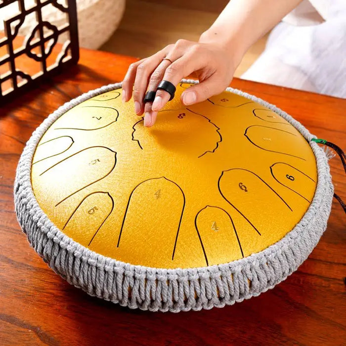 13 Inch Steel Tongue Drum For Yoga Meditation & Music Therapy