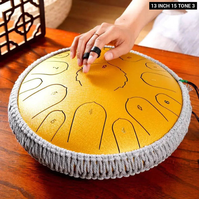 13 Inch Steel Tongue Drum For Yoga Meditation & Music Therapy