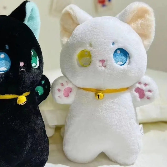 25Cm Black And White Cat Plush Toy