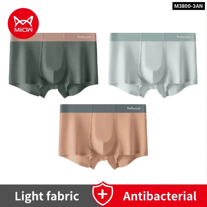 3 Piece Mens Antibacterial Boxer Shorts