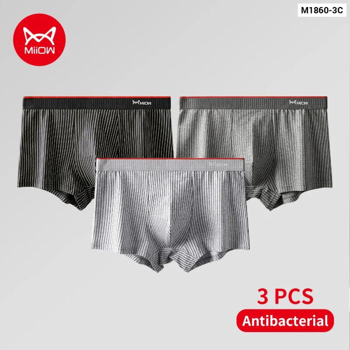 3 Piece Antibacterial Mens Boxers