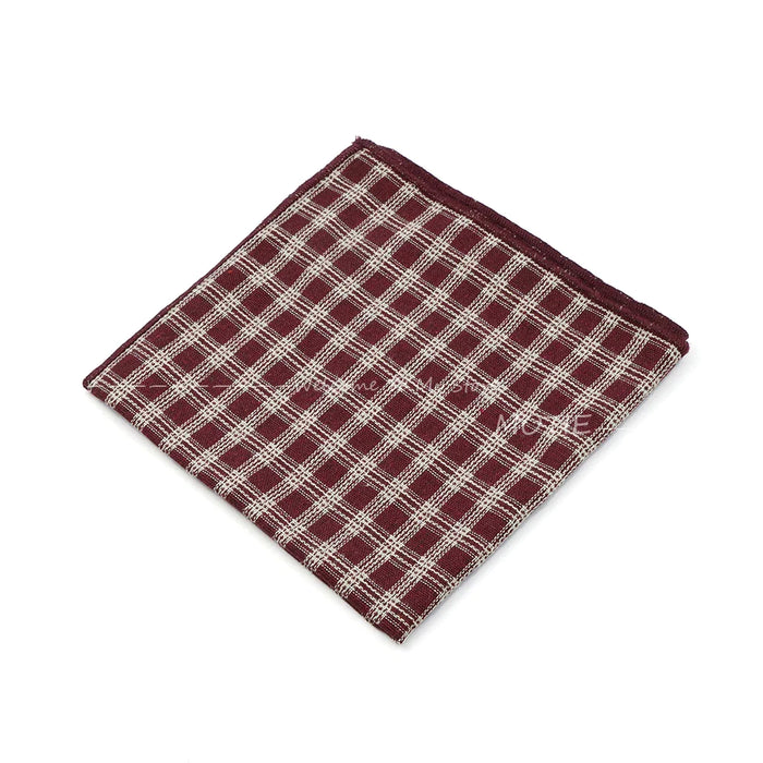 Classic Cotton Plaid Hankerchiefs For Weddings