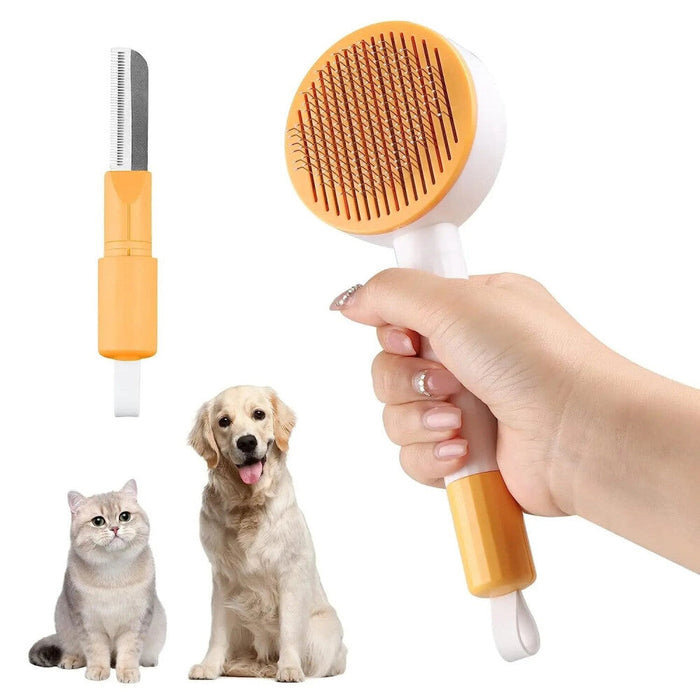 Dog Brush Hair Remover 2 In 1 Self Cleaning Tool