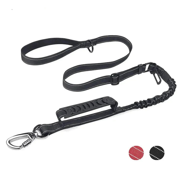 No Pull Bungee Dog Leash Reflective Padded Handle Car Seat Belt Medium Large Dogs