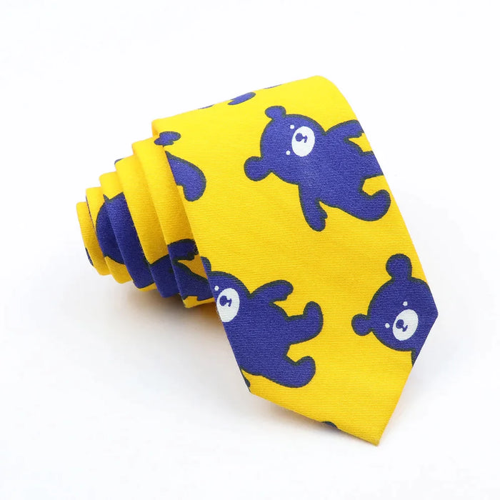 Cartoon Fruit Floral Animal Neck Ties Mens Casual Cotton Tie For Weddings And Parties