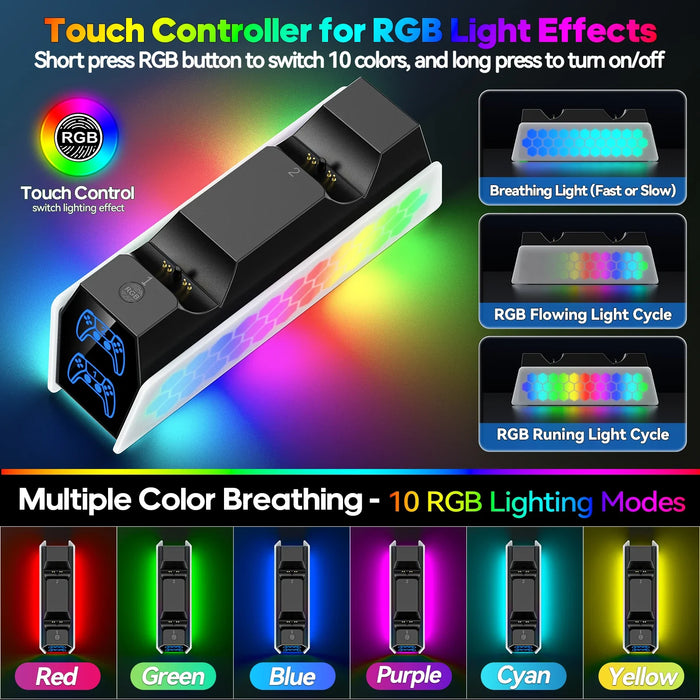 Fast Charging Stand For Ps5 Controllers Led Indicators