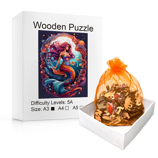 Colourful Mermaid Wooden Puzzle