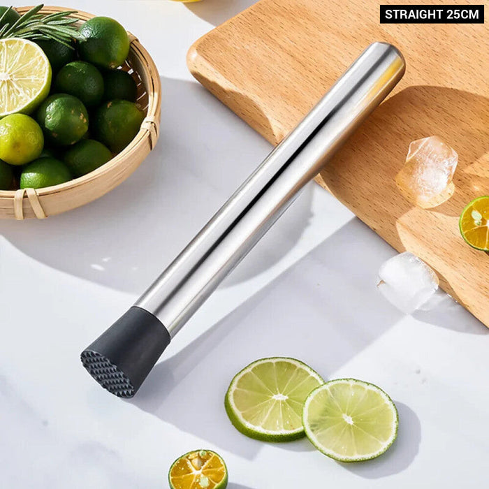 Stainless Steel Cocktail Swizzle Stick With Crushed Ice