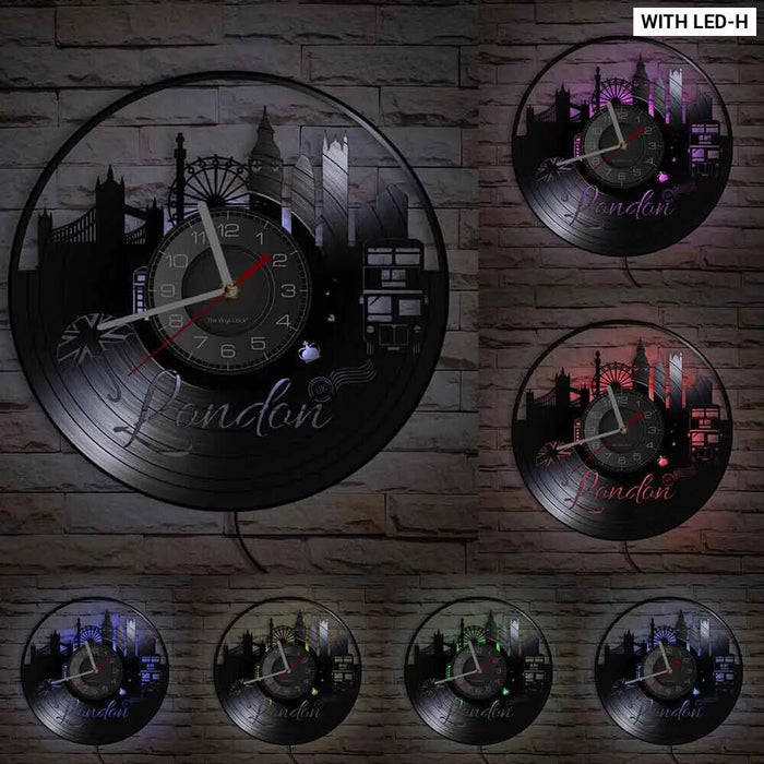 London Vinyl Record Wall Clock