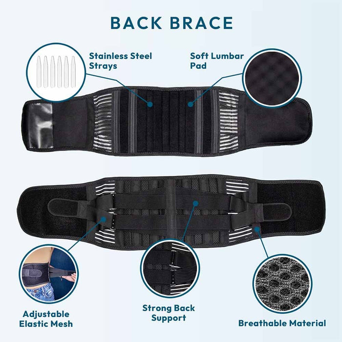 Breathable Mesh Anti-skid Back Braces for Lower Back Pain Relief With 6 Stays