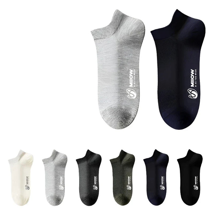 Pack Of 5 Breathable Cotton Mens Ankle Socks