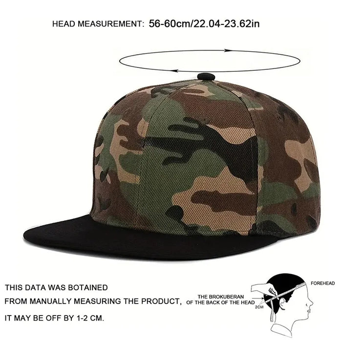 Adjustable Camo Baseball Cap / Hat For Outdoor Wear