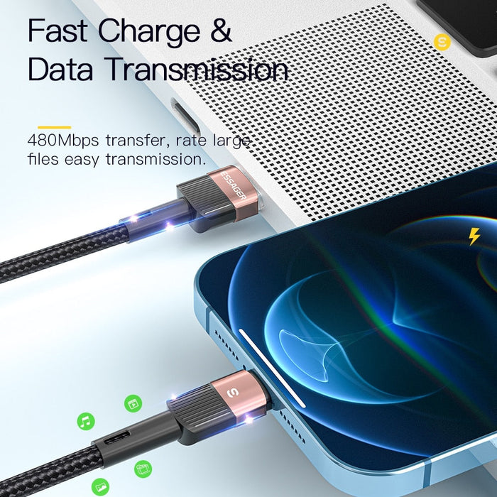 Fast Charging For iPhone Usb Cable 11 12 13 Pro Max Mini Xs Xr X SE 8 7 6 Plus 6s 5 5s 2.4A Wire For iPhone Charger Cord