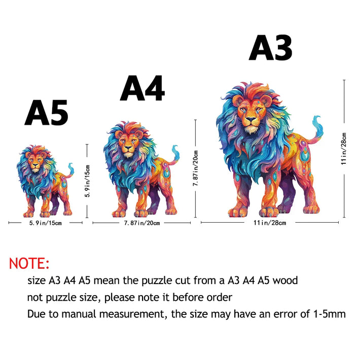 Wooden Lion Puzzle For Kids