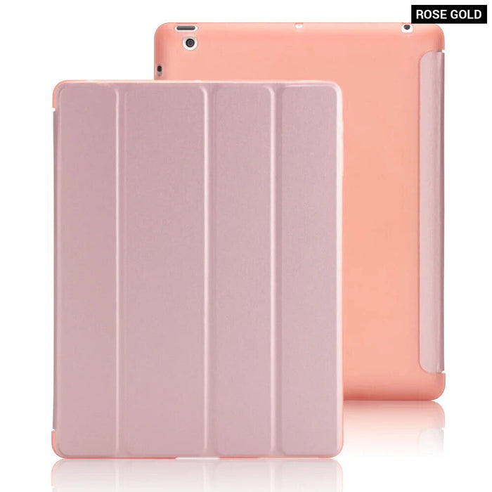 Ipad 2 3 4 Full Pu Leather Smart Case Protective Cover