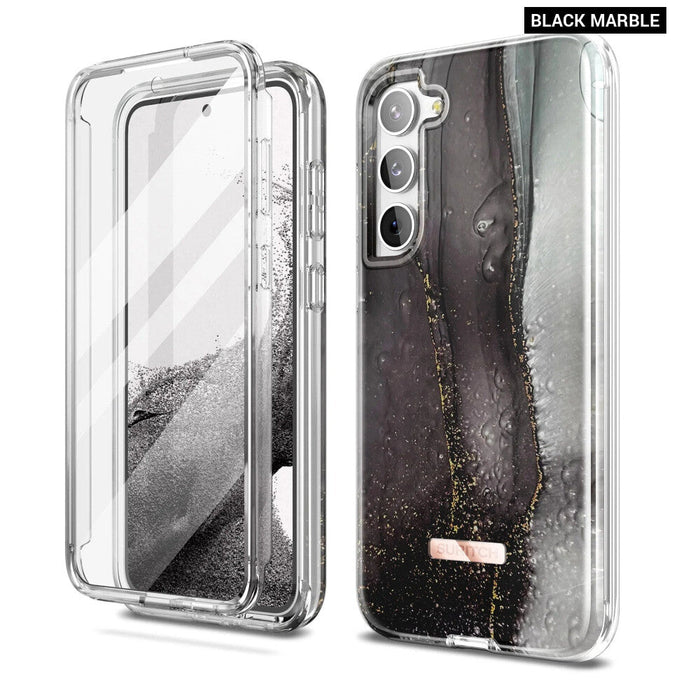 Samsung Galaxy S23 Plus Case Geometric Marble Shockproof Bumper With Screen Protector