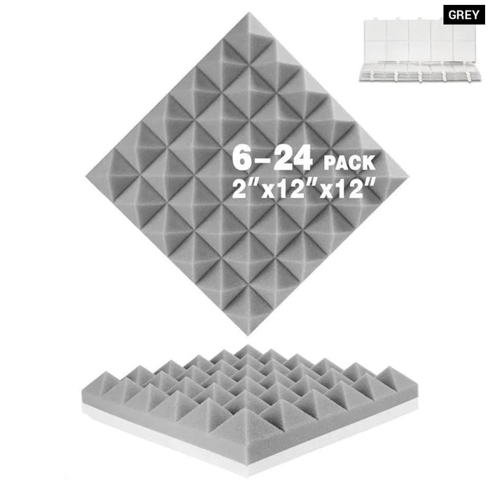 Pyramid studio acoustic foam Panel 6 12 24 Pcs  Acoustic Panel For Music Studio Wall Soundproof Sponge Pad Home Decoration