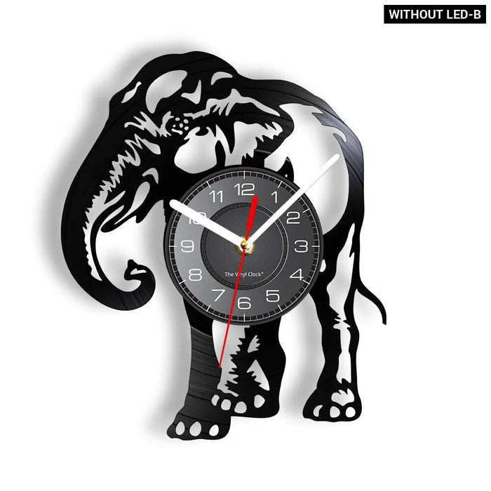 Elephant Vinyl Record Wall Clock