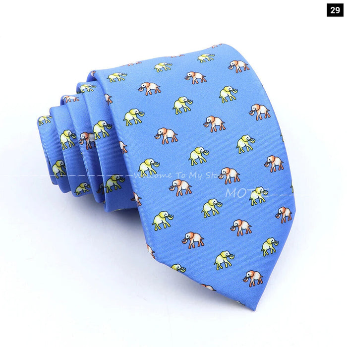 Musical Geometry Necktie Mens Blue Polyester Tie For Business And Party Wear