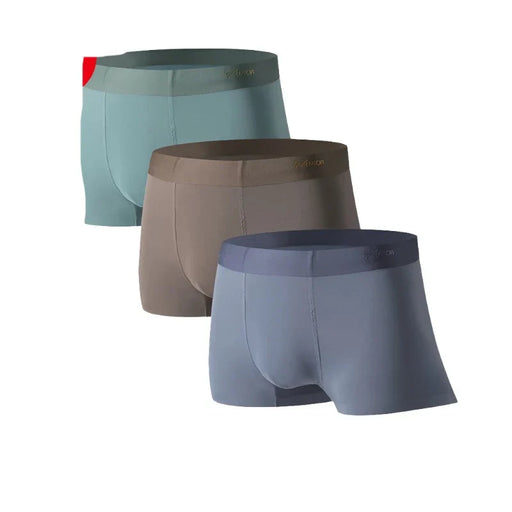 Pack Of 3 Antibacterial Ice Silk Boxers For Men