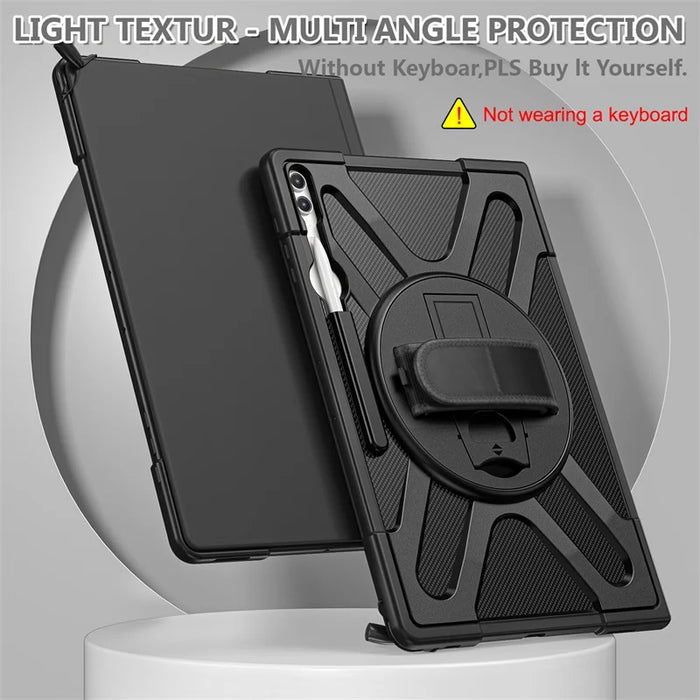 For Samsung Galaxy Tab S8 S9 Ultra 14.6 Inch Sm-X900 X906 Sm-X910 Portable Rotation Hand Ring Stand Shockproof Tablet Case