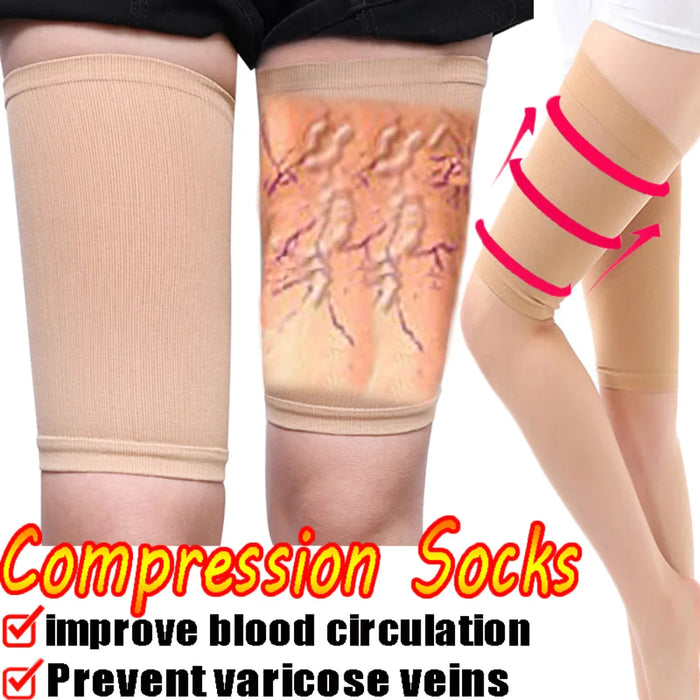 2 Pcs Thigh Compression Sleeves For Quad Groin Pain Relief And Injury Recovery