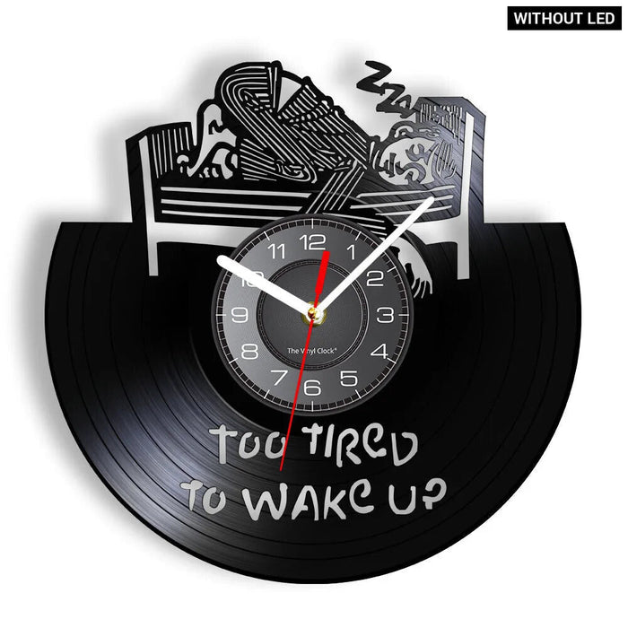 Motivational Vinyl Record Wall Clock