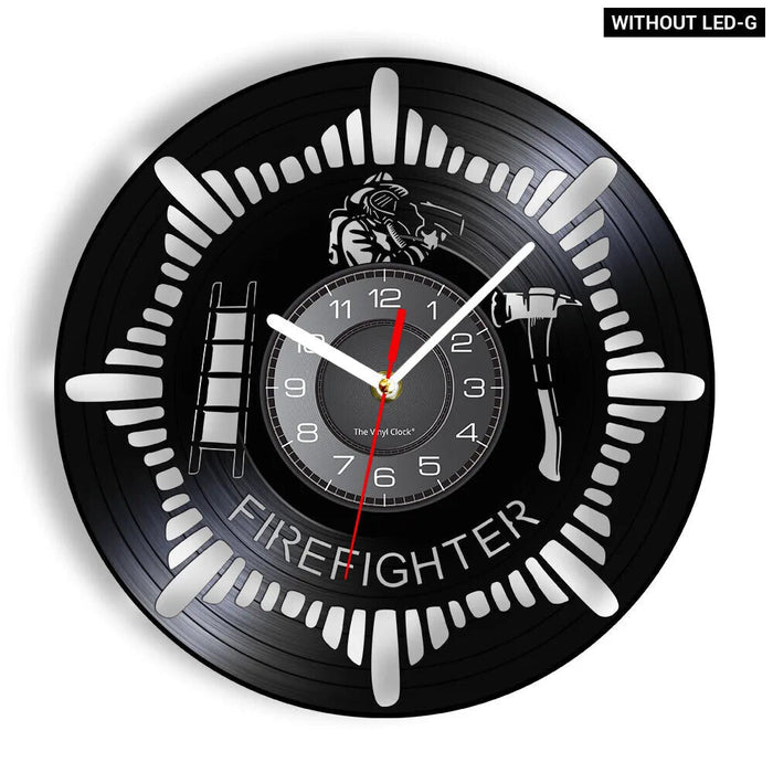 Firefighter Wall Clock With Maltese Cross Design