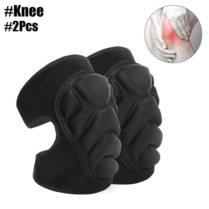 1Pair Thick Sponge Knee Elbow Pads for Work Sports Basketball Wrestling Cycling