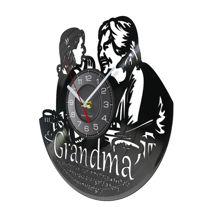 Personalized Grandma And Granddaughter Wall Clock