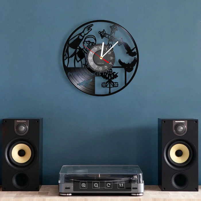 Pope Francis Vinyl Record Wall Clock