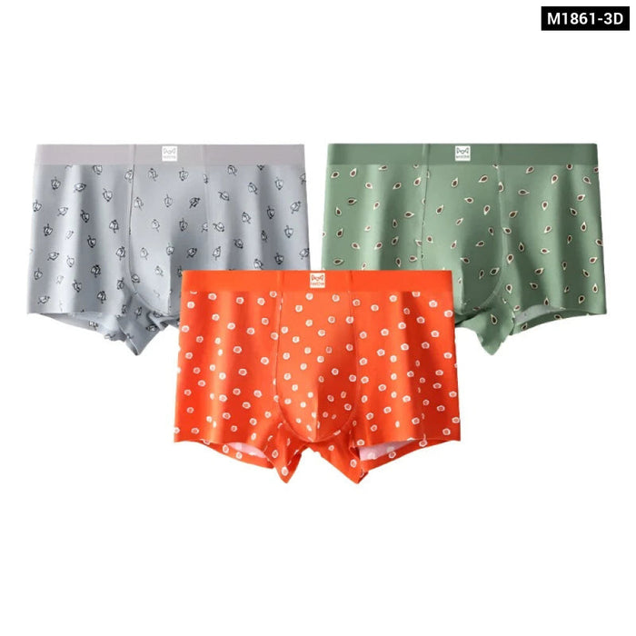 3 Piece Antibacterial Cotton Boxers For Men